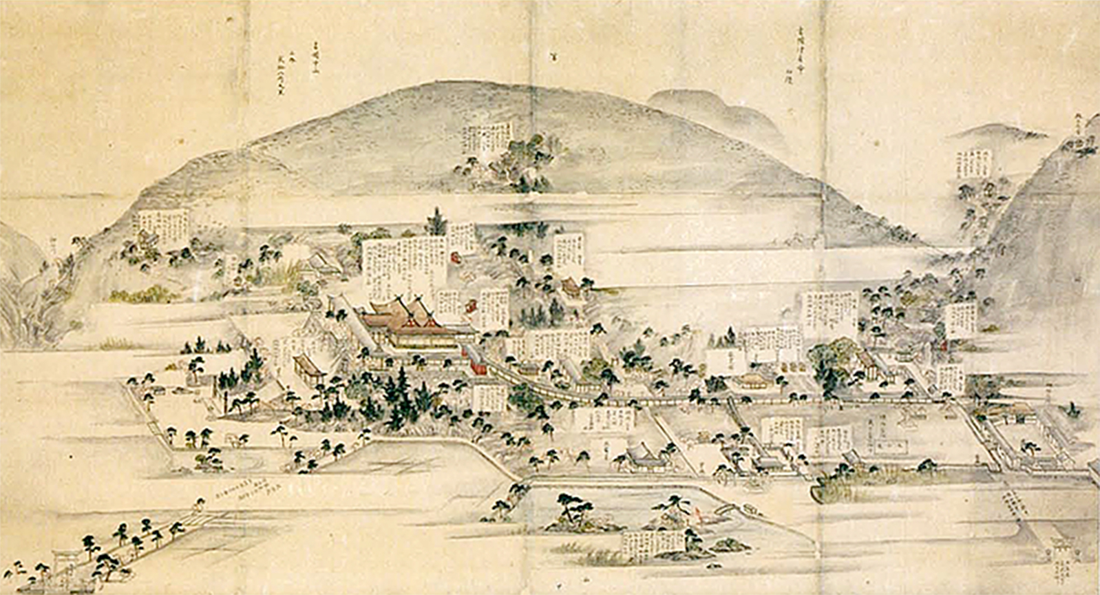 吉備津神社境内図 19世紀中期